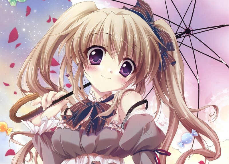Blonde Anime Girl — Pink, Dreamy