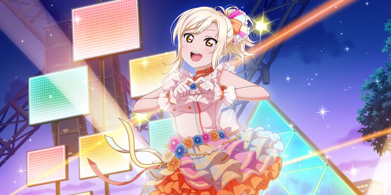 Blonde Anime Girl — Pink, Energetic, Night, Stage Lights