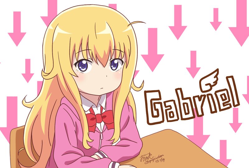 Blonde Anime Girl — Pink, Neutral, School Uniform