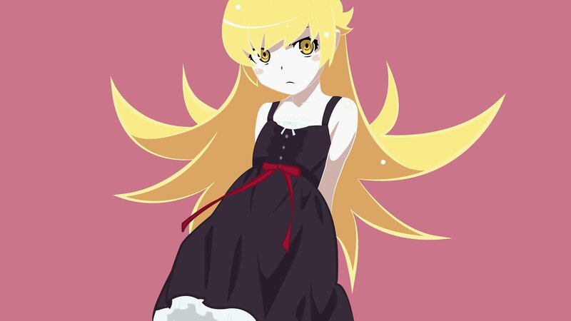 Blonde Anime Girl — Pink, Neutral