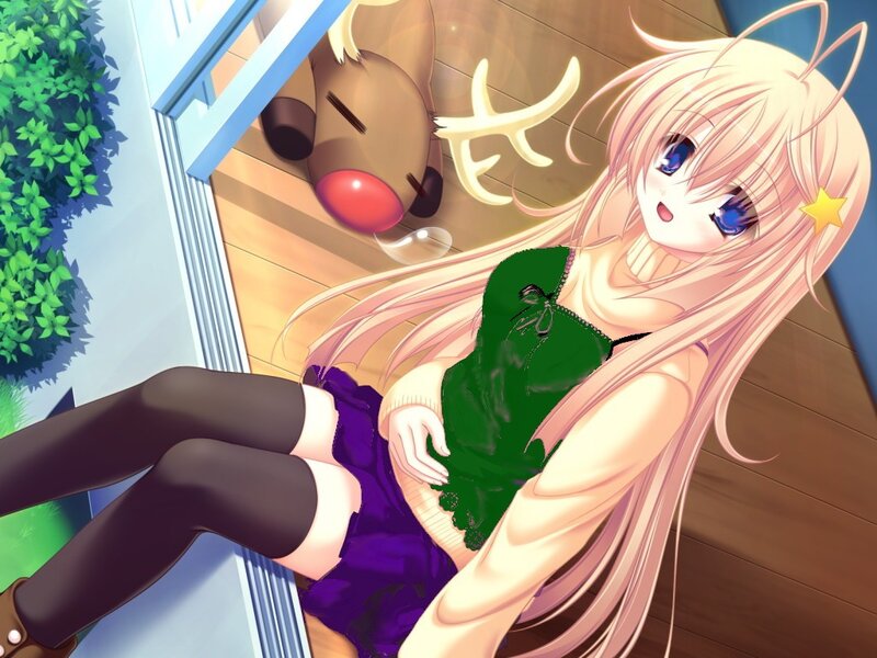 Blonde Anime Girl — Pink, Playful, Afternoon