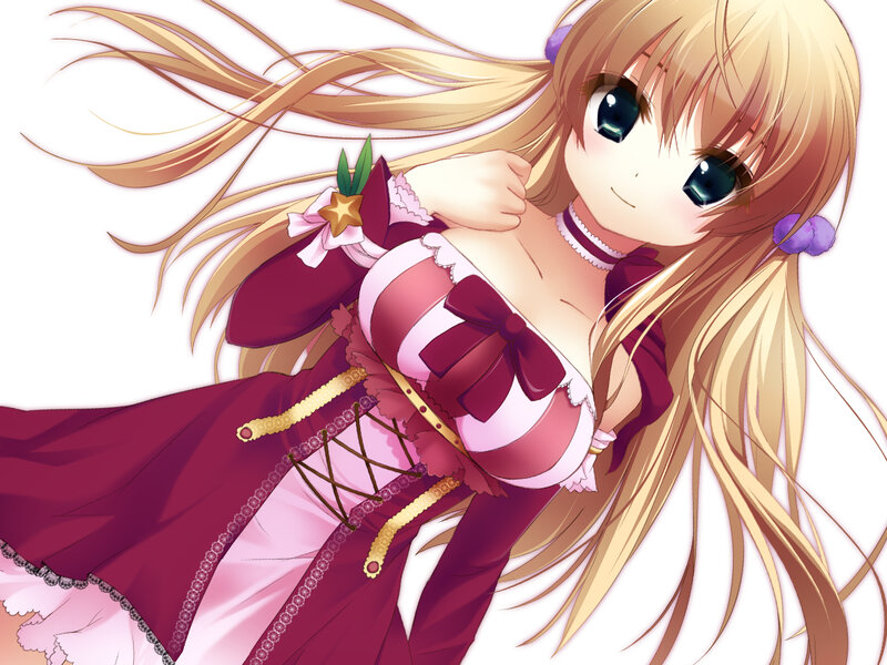 Blonde Anime Girl — Pink, Playful, Dress