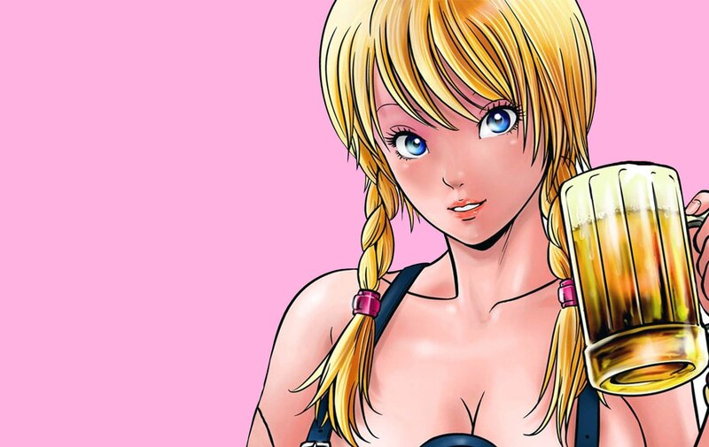 Blonde Anime Girl — Pink, Playful, Manga