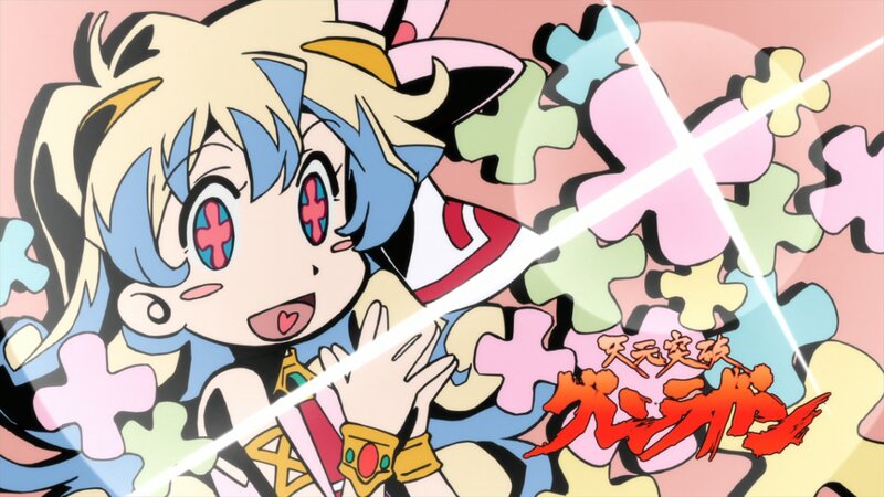 Blonde Anime Girl — Pink, Playful, Puzzle Pieces