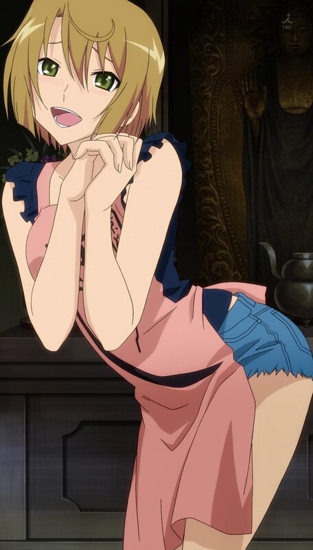 Blonde Anime Girl — Pink, Playful, Statue
