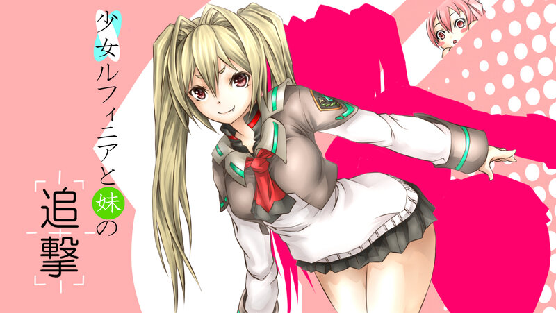 Blonde Anime Girl — Pink, Playful, Text