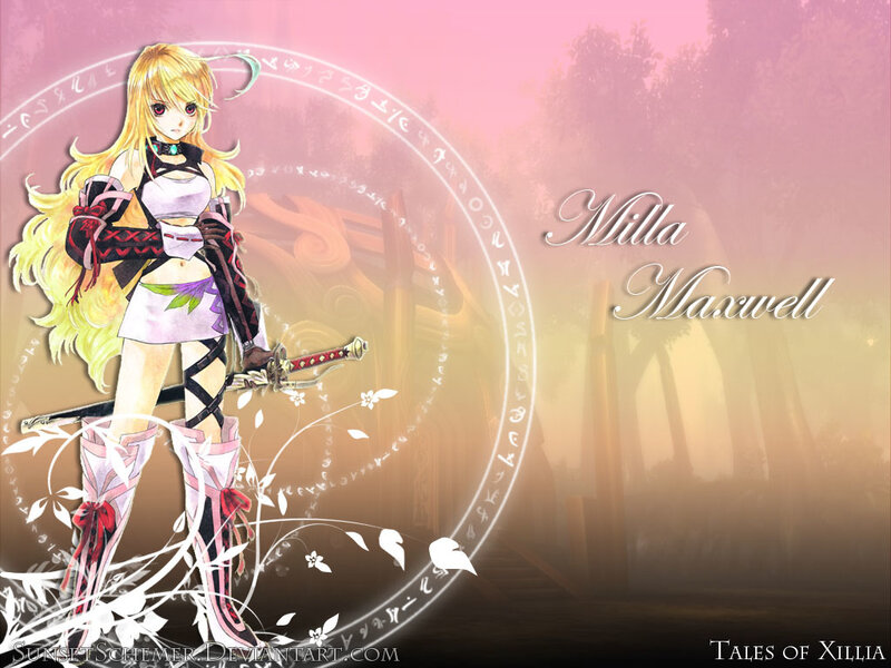 Blonde Anime Girl — Pink, Serene, Sunset