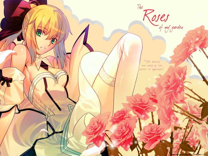 Blonde Anime Girl — Pink, Serene