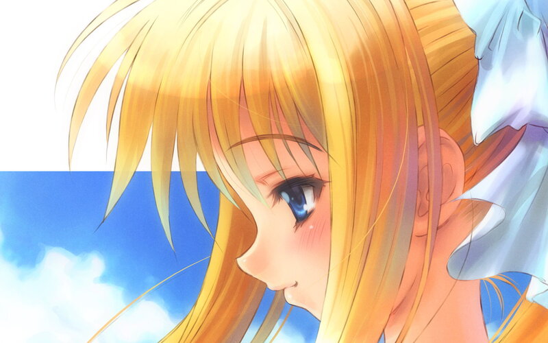blonde anime girl profile