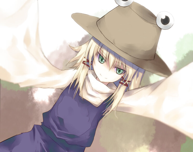 Blonde Anime Girl — Purple, Calm, Afternoon