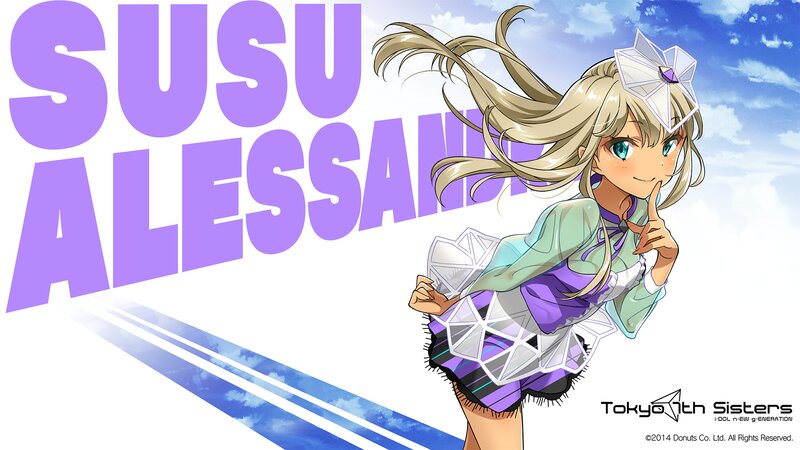 Blonde Anime Girl — Purple, Cheerful, Afternoon