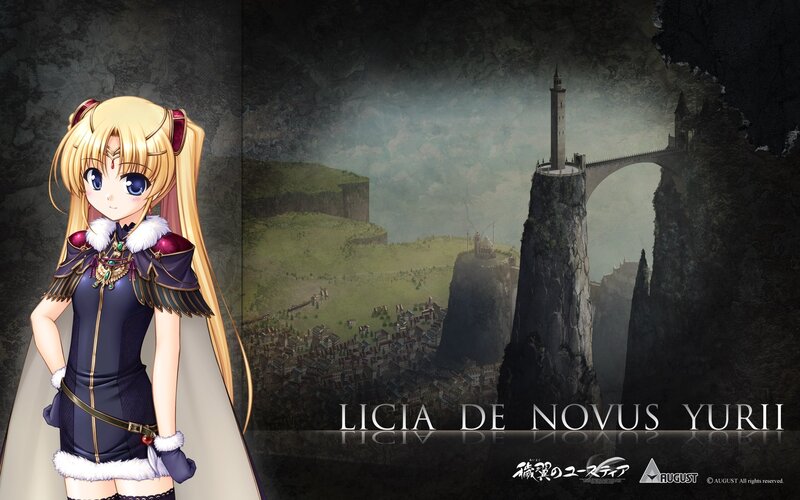 Blonde Anime Girl — Purple, Dramatic, Castle