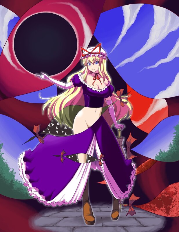 Blonde Anime Girl — Purple, Dramatic, Cat Ears