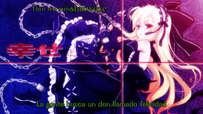 Blonde Anime Girl — Purple, Dramatic, Chains, Microphone