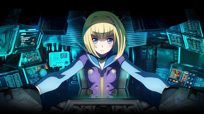 Blonde Anime Girl — Purple, Dramatic, Control Panel