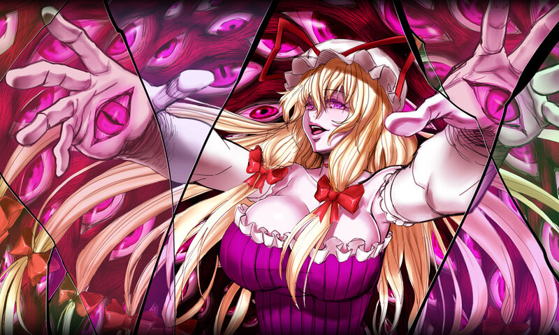 Blonde Anime Girl — Purple, Dramatic, Manga
