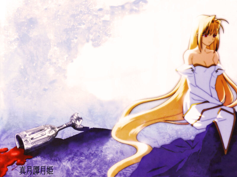 Blonde Anime Girl — Purple, Dramatic