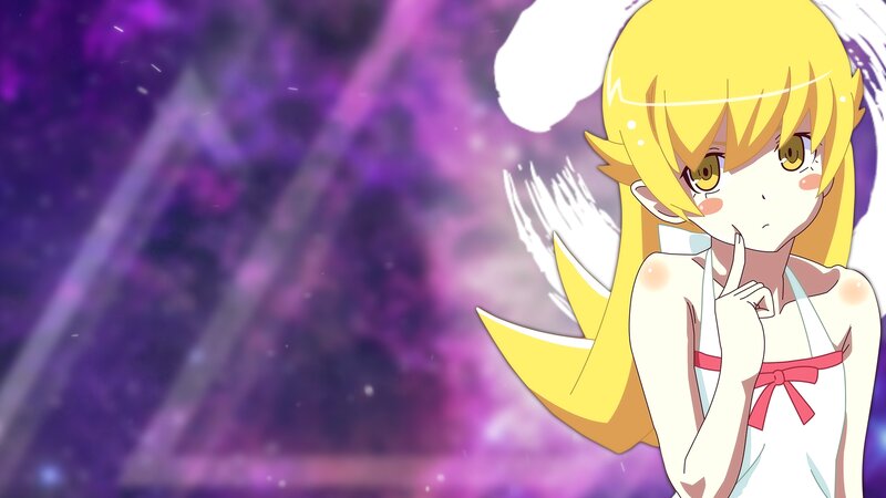 Blonde Anime Girl — Purple, Dramatic, Yellow Hair