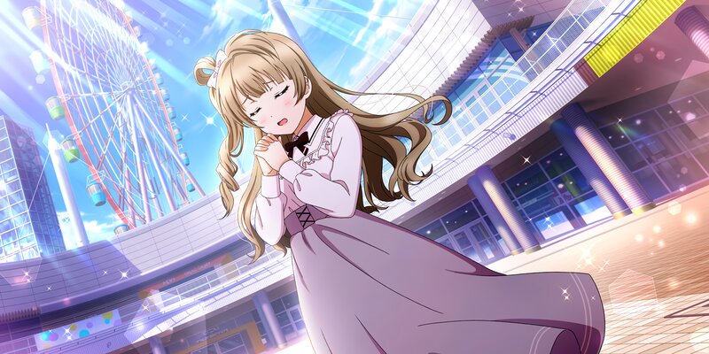 Blonde Anime Girl — Purple, Dreamy, Afternoon