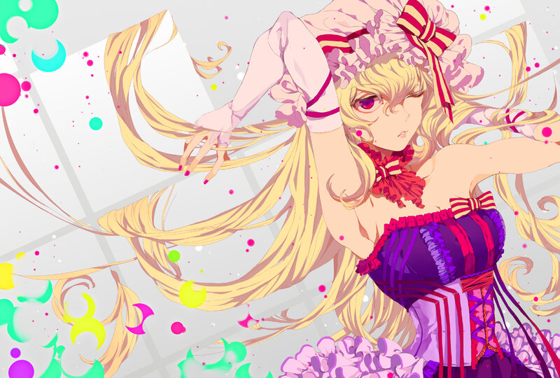 Blonde Anime Girl — Purple, Dynamic