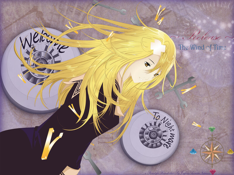Blonde Anime Girl — Purple, Dynamic, Wrenches
