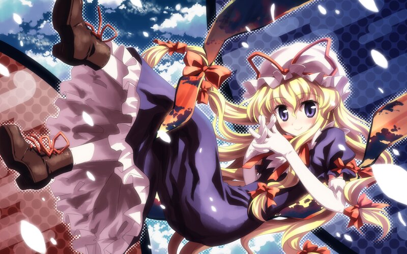 Blonde Anime Girl — Purple, Playful