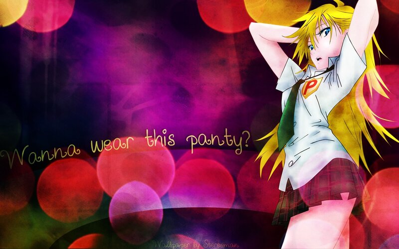 Blonde Anime Girl — Purple, Vibrant