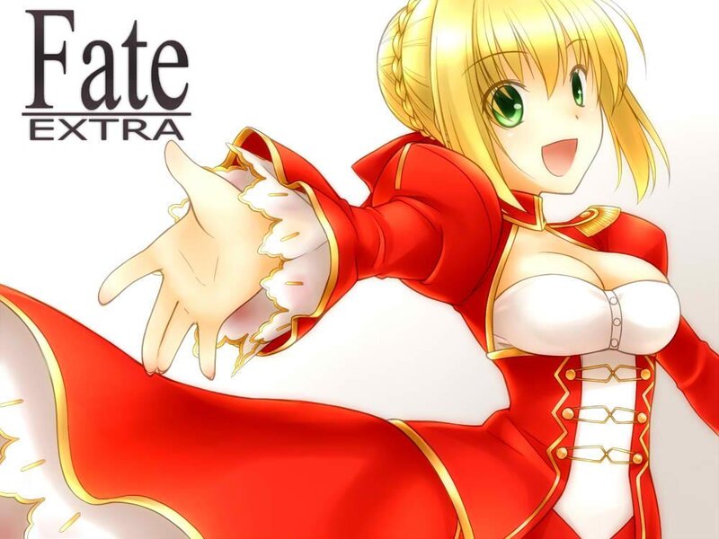 Blonde Anime Girl — Red, Cheerful, Red Dress