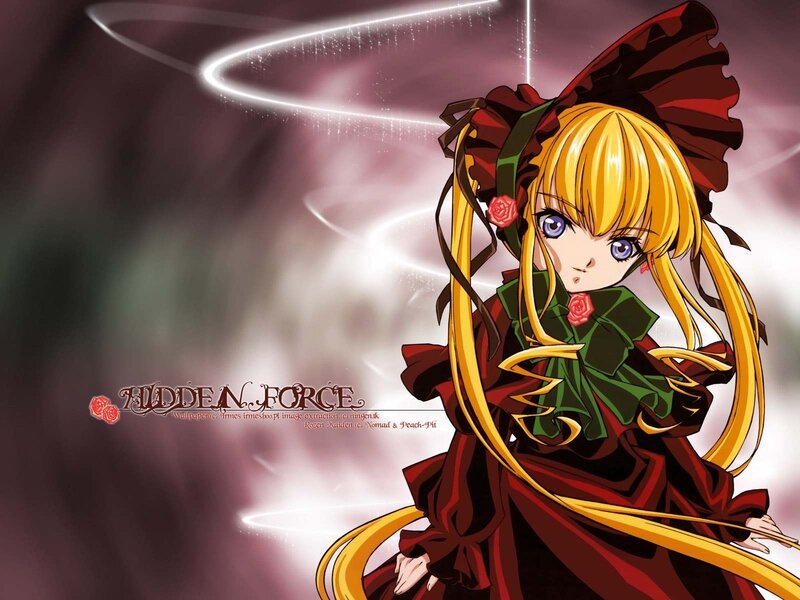 Blonde Anime Girl — Red, Dramatic, Dress, Roses