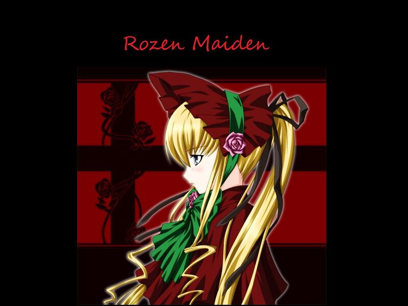 Blonde Anime Girl — Red, Dramatic, Rose, Green Scarf