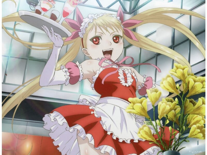 Blonde Anime Girl — Red, Energetic