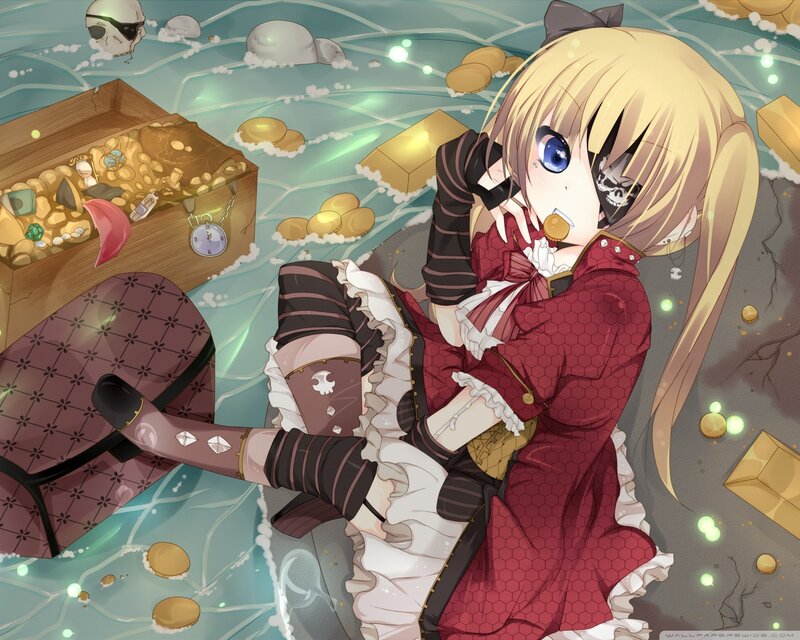 Blonde Anime Girl — Red, Mysterious