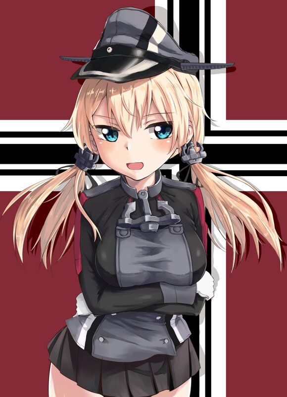 Blonde Anime Girl — Red, Neutral