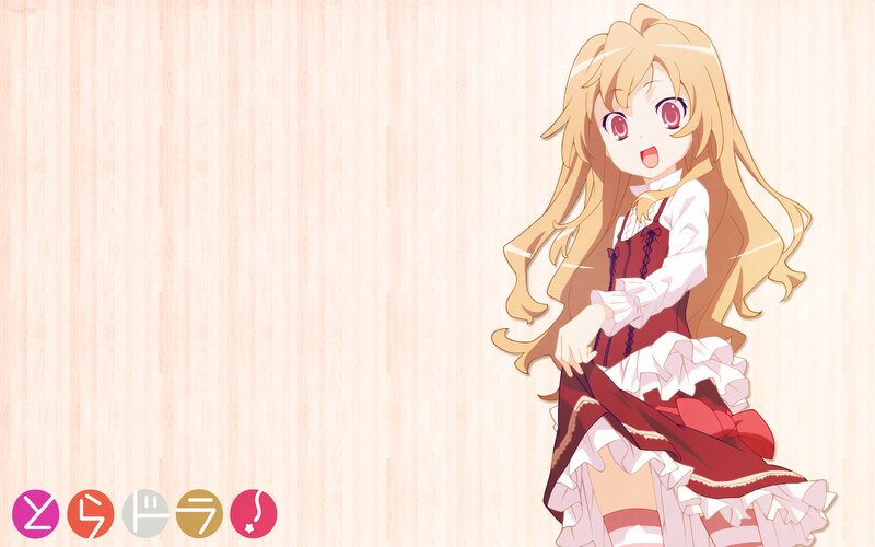 Blonde Anime Girl — Red, Playful, Dress
