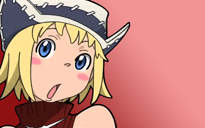 Blonde Anime Girl — Red, Surprised, Hat