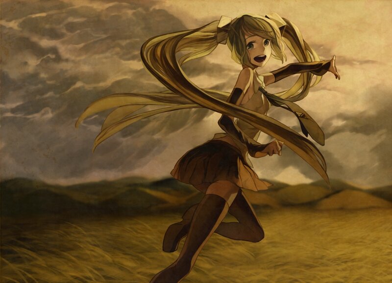 Blonde Anime Girl Running