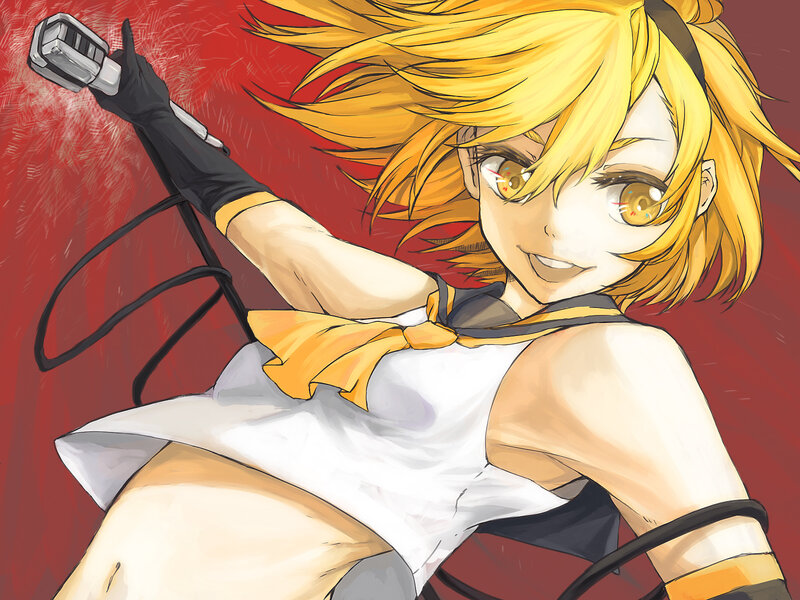 Blonde Anime Girl Singing