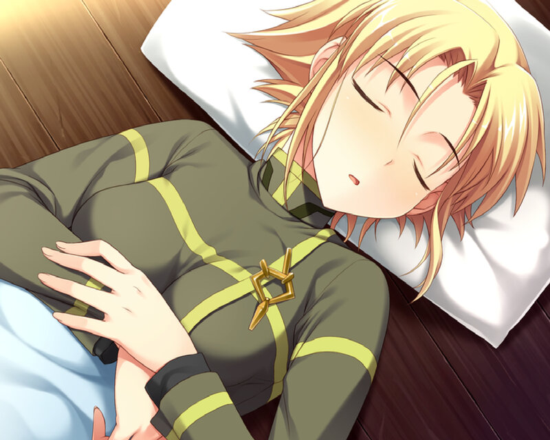 Blonde Anime Girl Sleeping — Peaceful