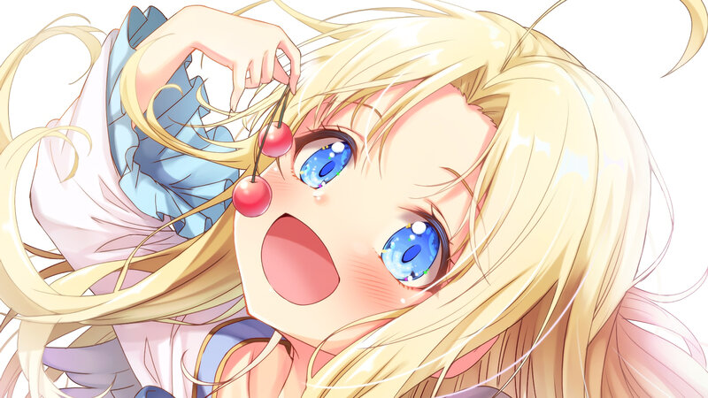 Blonde Anime Girl — Surprised, Cherry