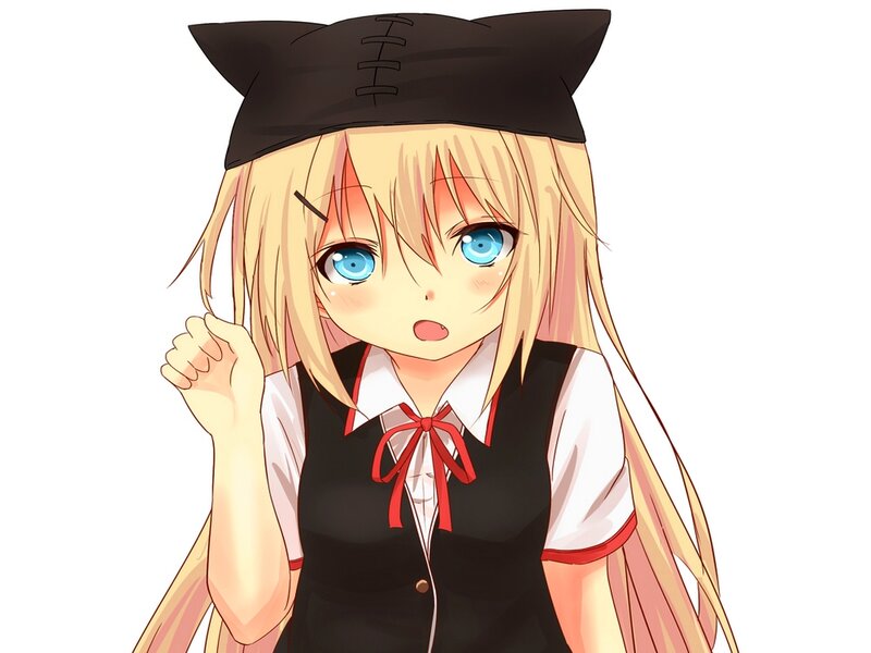Blonde Anime Girl — Surprised