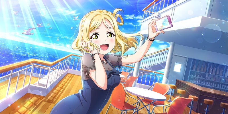 Blonde Anime Girl Taking Selfie