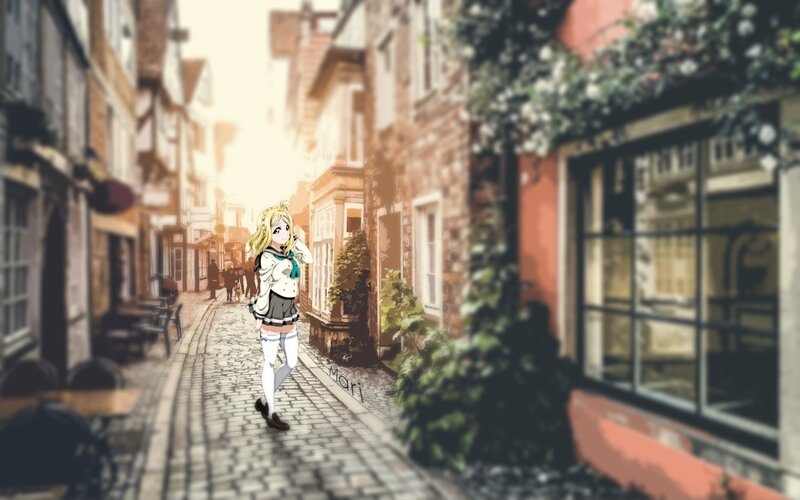 Blonde Anime Girl Walking