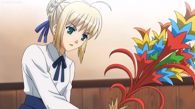 Blonde Anime Girl — White, Calm, Flower