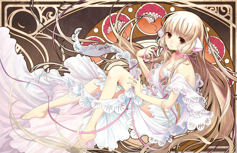 Blonde Anime Girl — White, Calm, Long Hair