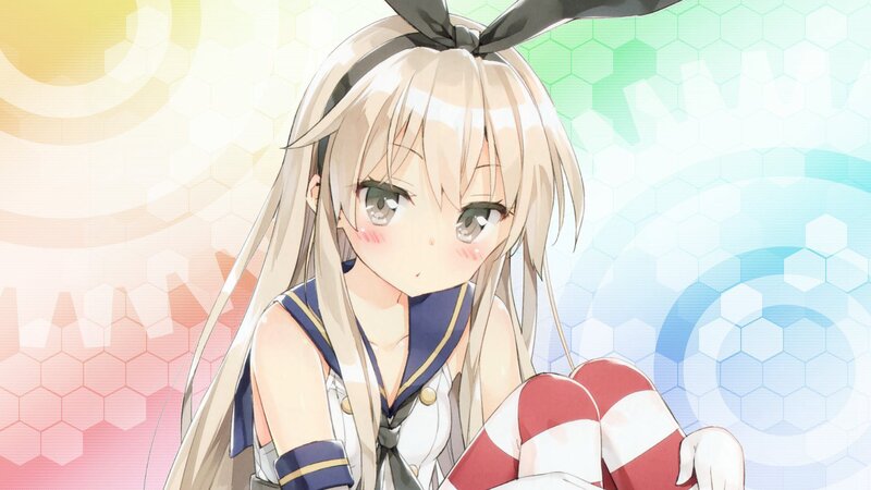 Blonde Anime Girl — White, Calm, Sailor Uniform