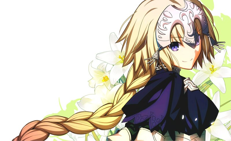 Blonde Anime Girl — White, Calm, Spring, Mask