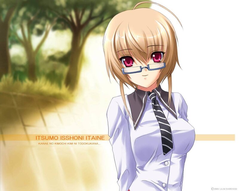 Blonde Anime Girl — White, Calm