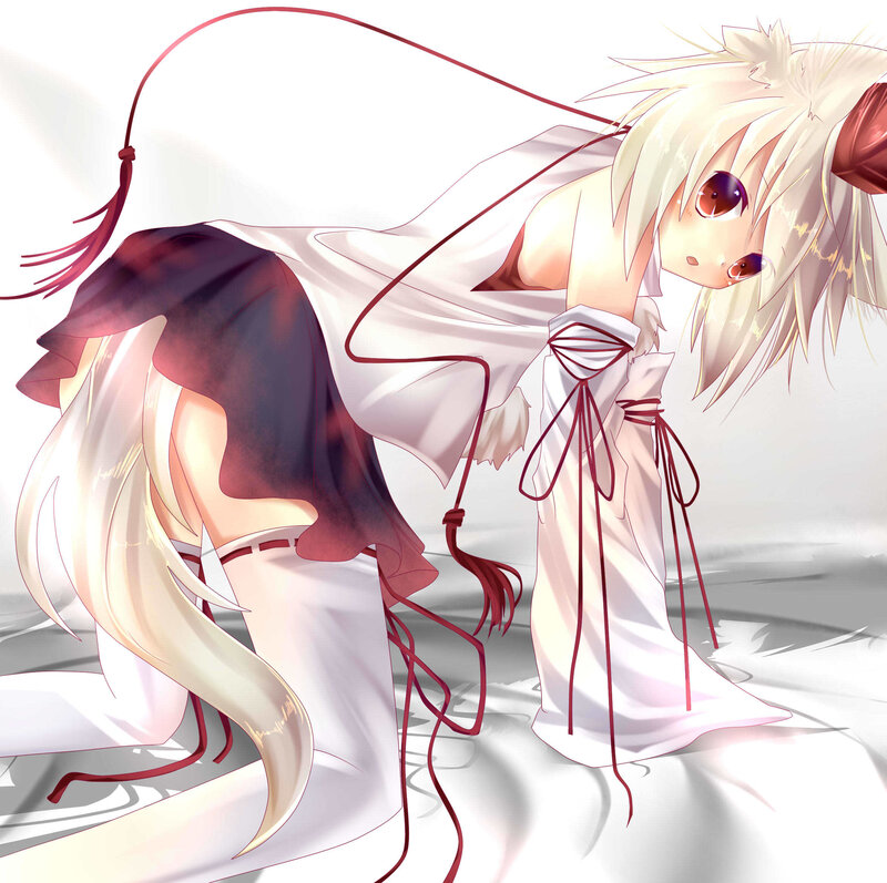 Blonde Anime Girl — White, Calm, White Dress