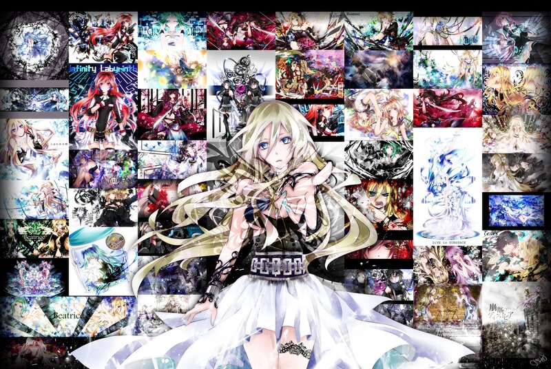 Blonde Anime Girl — White, Dramatic, Digital Art, Anime Collage