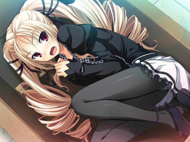 Blonde Anime Girl — White, Dramatic, Long Hair